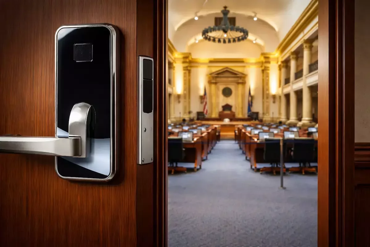 Government facility with high-security access control